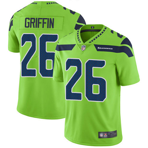 Seattle Seahawks #26 Shaquem Griffin Green Youth Stitched Limited Rush Jersey Youth