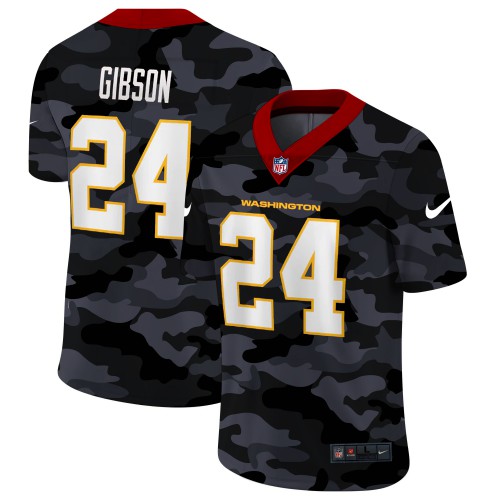 Washington Washington Commanders #24 Antonio Gibson Men's 2020 Black CAMO Vapor Untouchable Limited Stitched Jersey Men's