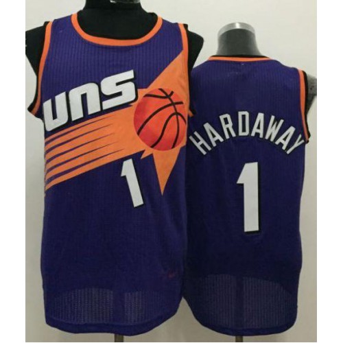 Phoenix Suns #1 Penny Hardaway Purple Throwback Stitched Jersey Mens