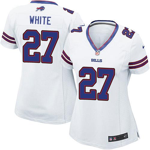 Bills #27 Tre'Davious White White Women's Stitched Elite Jersey