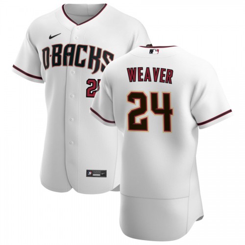 Arizona Arizona Diamondbacks #24 Luke Weaver Men's White Crimson Authentic Home Team Jersey Men's