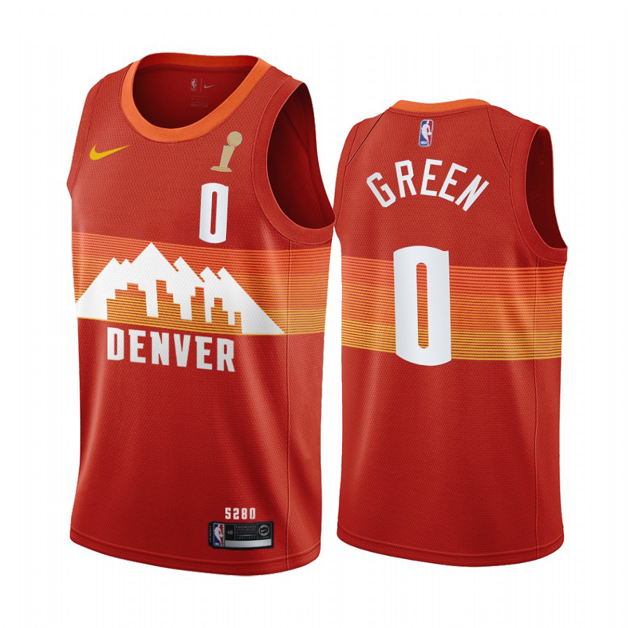 Nuggets #0 Christian Braun Red Swingman 2023 Finals Champions City Edition Jersey