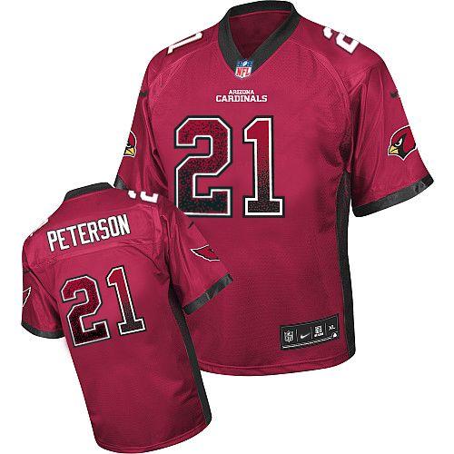 Cardinals #21 Patrick Peterson Red Team Color Men's Stitched Elite Drift Fashion Jersey