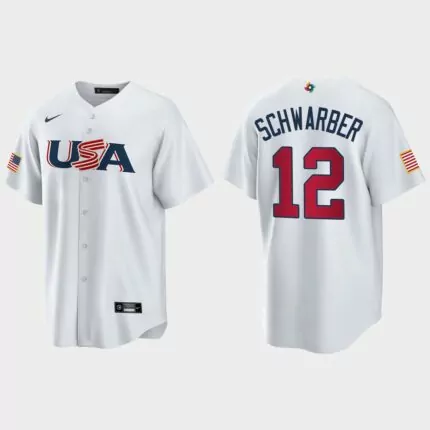 Kyle Schwarber Philadelphia Phillies 2023 World Baseball Classic USA Replica Jersey – White