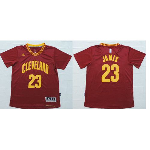 Cleveland Cavaliers #23 LeBron James Red Short Sleeve Stitched Jersey Mens