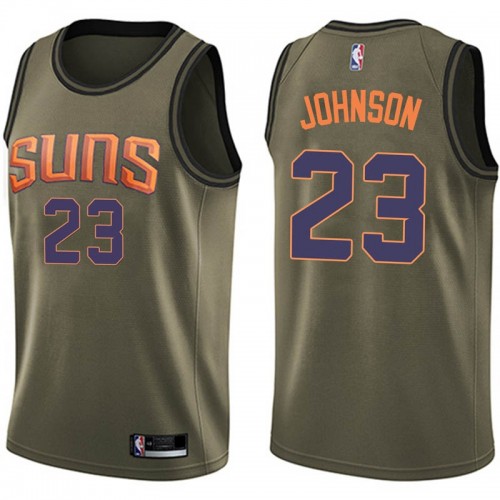 Phoenix Suns #23 Cameron Johnson Green Youth Swingman Salute to Service Jersey Youth