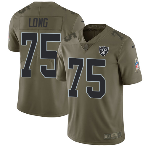 Las Vegas Raiders #75 Howie Long Olive Men's Stitched Limited 2017 Salute To Service Jersey Men's