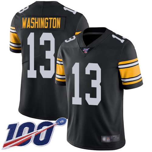 Pittsburgh Steelers #13 James Washington Black Alternate Men's Stitched 100th Season Vapor Limited Jersey Men's