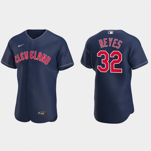 Cleveland Guardians #32 Franmil Reyes Men's 2022 Authentic Alternate Stitched Jersey - Navy Men's