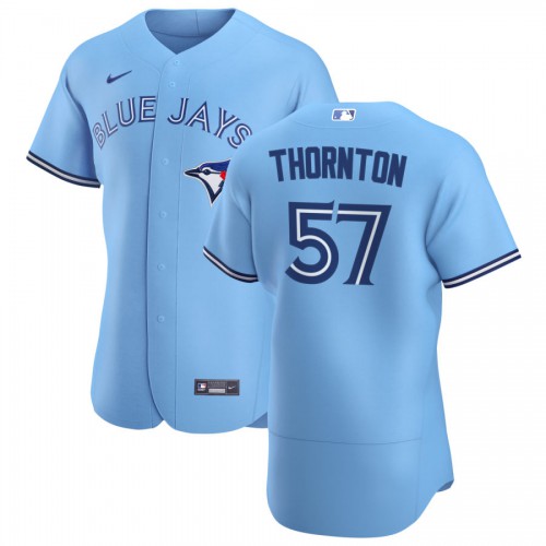 Toronto Toronto Blue Jays #57 Trent Thornton Men's Light Blue Alternate 2020 Authentic Player Jersey Men's