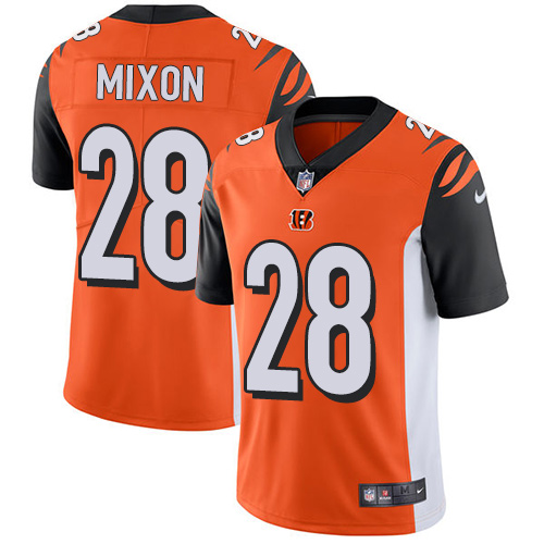 Bengals #28 Joe Mixon Orange Alternate Men's Stitched Vapor Untouchable Limited Jersey