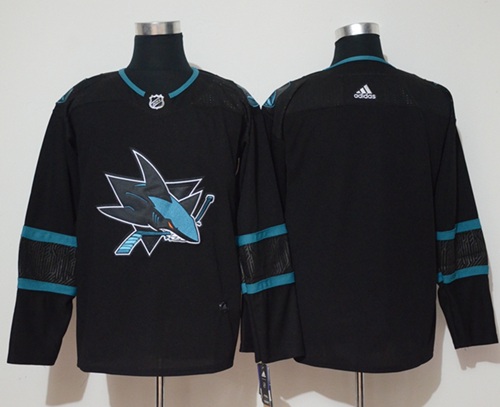 Adidas Sharks Blank Black Alternate Authentic Stitched Jersey