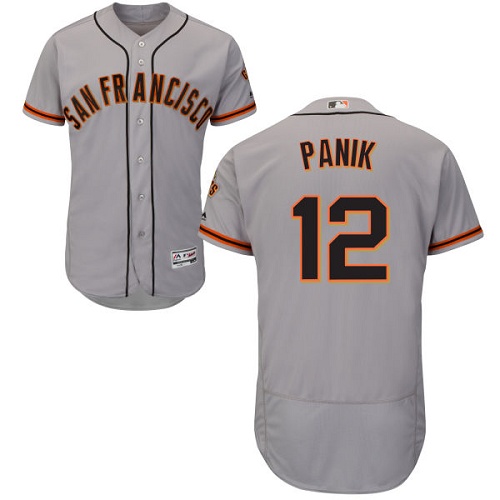 San Francisco Giants #12 Joe Panik Grey Flexbase Authentic Collection Road Stitched Jersey Men's