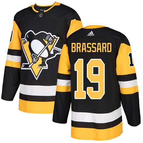 Adidas Pittsburgh Penguins #19 Derick Brassard Black Home Authentic Stitched Jersey Men's