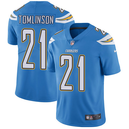 Chargers #21 LaDainian Tomlinson Electric Blue Alternate Men's Stitched Vapor Untouchable Limited Jersey