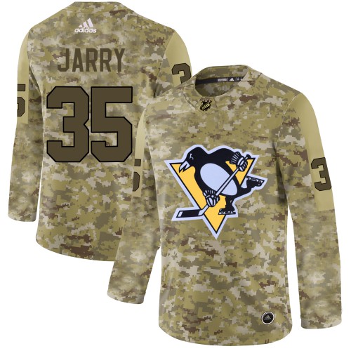 Adidas Pittsburgh Penguins #35 Tristan Jarry Camo Authentic Stitched Jersey Men's