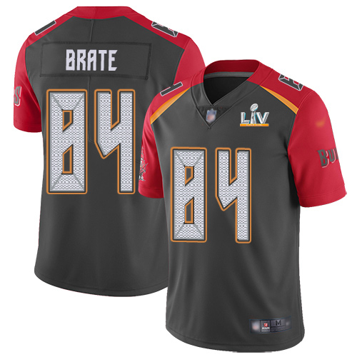 Tampa Bay Buccaneers #84 Cameron Brate Gray Men's Super Bowl LV Bound Stitched Limited Inverted Legend Jersey Men's