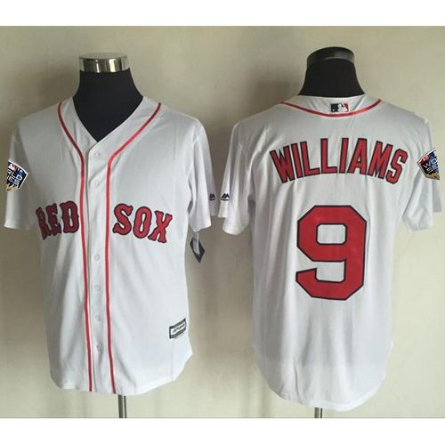 Boston Red Sox #9 Ted Williams White New Cool Base 2018 World Series Stitched Jersey Men's