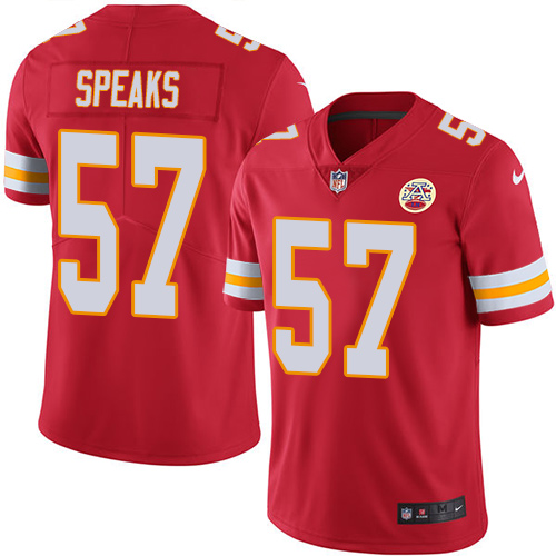 Kansas City Chiefs #57 Breeland Speaks Red Team Color Men's Stitched Vapor Untouchable Limited Jersey Men's