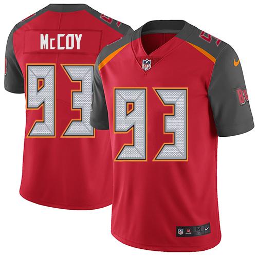 Tampa Bay Buccaneers #93 Gerald McCoy Red Team Color Youth Stitched Vapor Untouchable Limited Jersey Youth