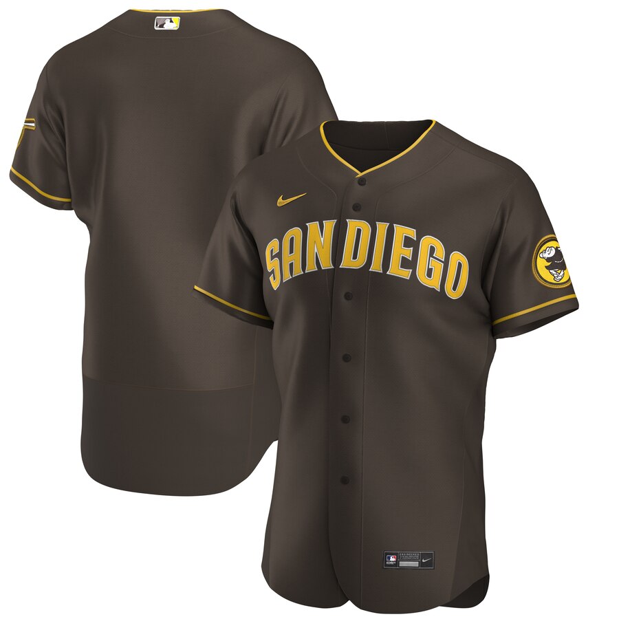 San Diego Padres Men's Brown Authentic Alternate Team Jersey