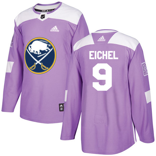 Adidas Buffalo Sabres #9 Jack Eichel Purple Authentic Fights Cancer Stitched Jersey Men's