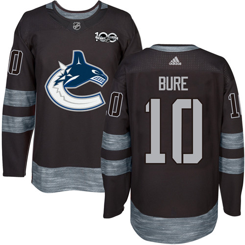 Adidas Vancouver Canucks #10 Pavel Bure Black 1917-2017 100th Anniversary Stitched Jersey Men's