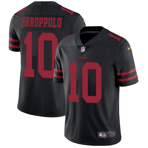 49ers #10 Jimmy Garoppolo Black Alternate Youth Stitched Vapor Untouchable Limited Jersey