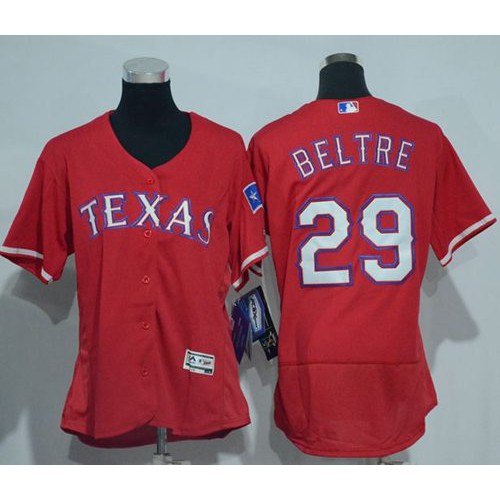 Texas Rangers #29 Adrian Beltre Red Flexbase Authentic Women's Stitched Jersey Womens