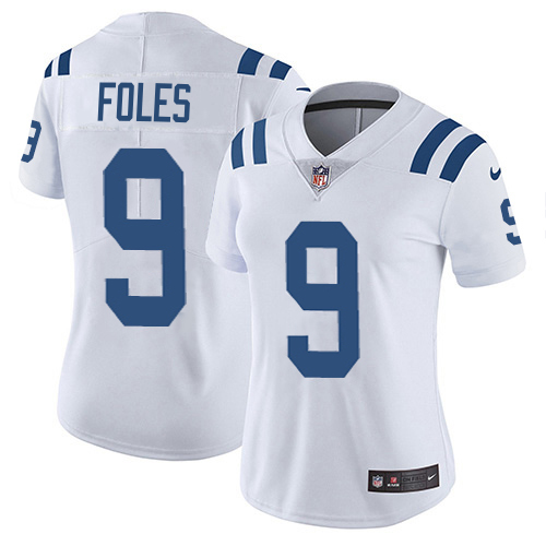 Colts #9 Nick Foles White Women's Stitched Vapor Untouchable Limited Jersey