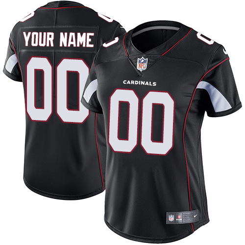 Arizona Cardinals Customized Black Alternate Stitched Vapor Untouchable Limited Women's Jersey