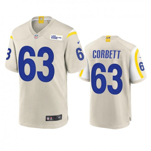 Los Angeles Los Angeles Rams #63 Austin Corbett Men's Game Jersey - Bone Men's