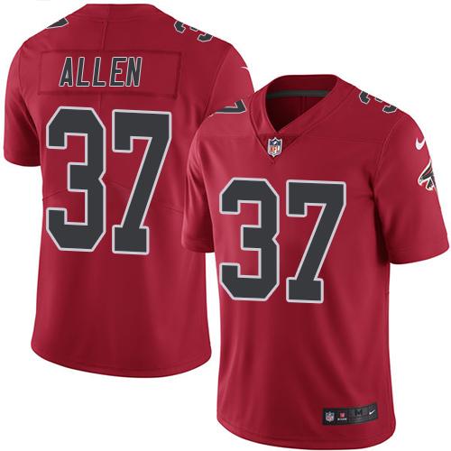 Atlanta Falcons #37 Ricardo Allen Red Men's Stitched Limited Rush Jersey Men's
