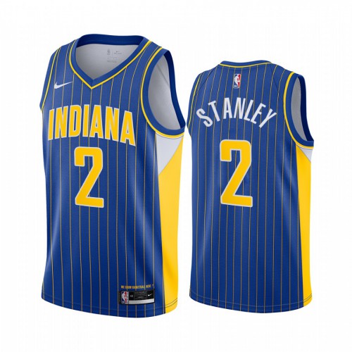 Indiana Pacers #2 Cassius Stanley Blue Womens Swingman 2020-21 City Edition Jersey Womens