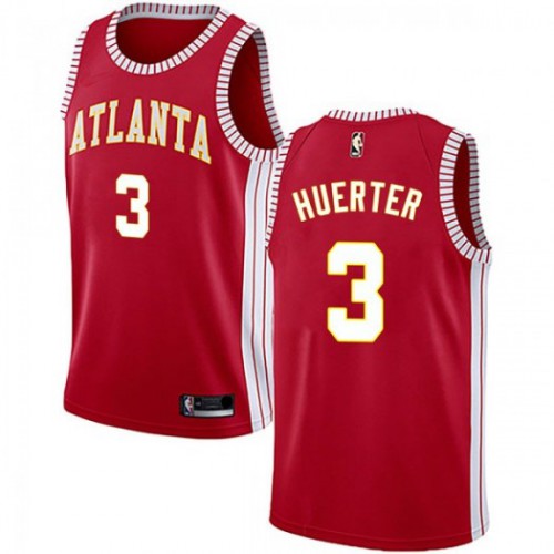 Atlanta Hawks #3 Kevin Huerter Red Swingman Statement Edition Jersey Mens