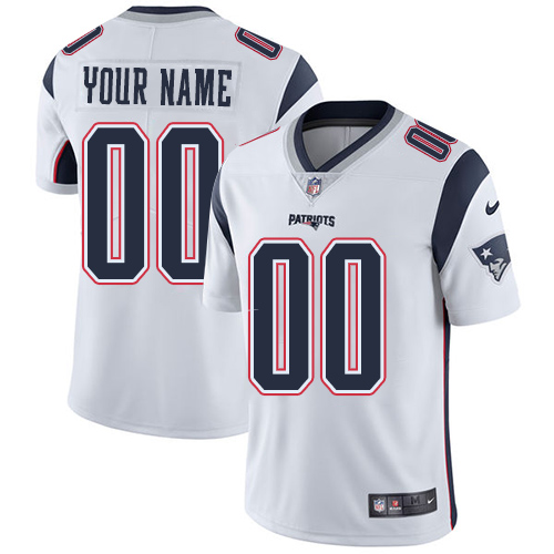 New England Patriots Customized White Stitched Vapor Untouchable Limited Youth Jersey