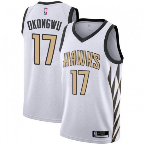 Atlanta Hawks #17 Onyeka Okongwu White Swingman City Edition 2018/19 Jersey Mens
