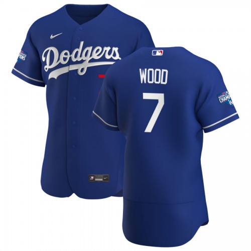 Los Angeles Los Angeles Dodgers #7 Julio Urias Men's Royal Alternate 2020 World Series Champions Authentic Player Jersey Men's