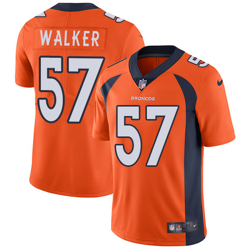 Denver Broncos #57 Demarcus Walker Orange Team Color Youth Stitched Vapor Untouchable Limited Jersey Youth
