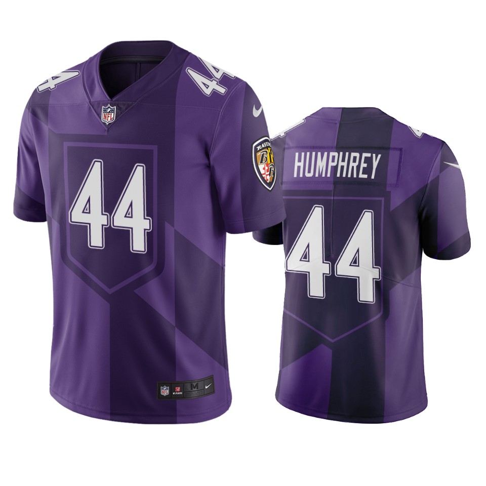 Baltimore Ravens #44 Marlon Humphrey Purple Vapor Limited City Edition Jersey
