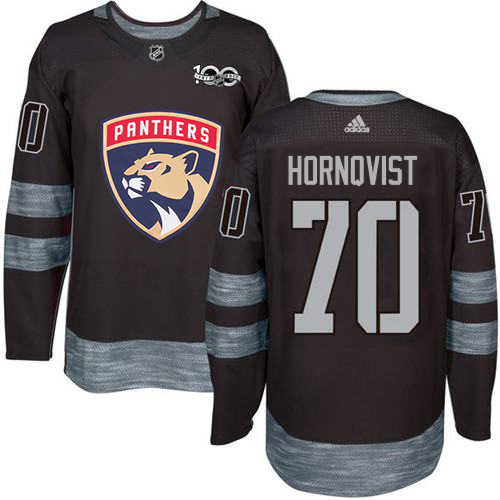 Adidas Panthers #70 Patric Hornqvist Black 1917-2017 100th Anniversary Stitched Youth Jersey