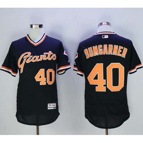 San Francisco Giants #40 Madison Bumgarner Black Flexbase Authentic Collection Cooperstown Stitched Jersey Men's