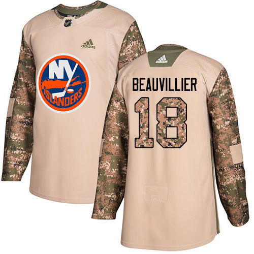 Adidas New York Islanders #18 Anthony Beauvillier Camo Authentic 2017 Veterans Day Stitched Youth Jersey Youth