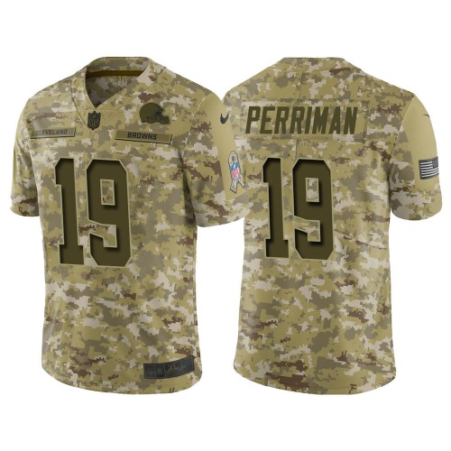 Cleveland Browns #19 Breshad Perriman Camo Men's Stitched Limited 2018 Salute To Service Jersey Men's