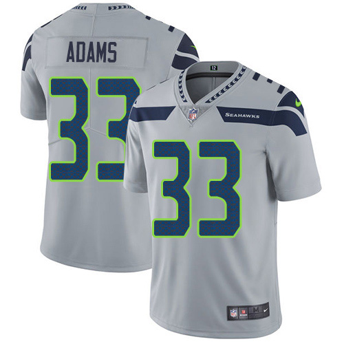 Seahawks #33 Jamal Adams Grey Alternate Men's Stitched Vapor Untouchable Limited Jersey