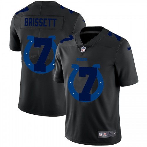 Indianapolis Indianapolis Colts #7 Jacoby Brissett Men's Team Logo Dual Overlap Limited Jersey Black Men's