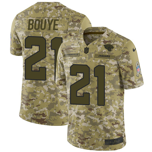 Jacksonville Jaguars #21 A.J. Bouye Camo Youth Stitched Limited 2018 Salute to Service Jersey Youth