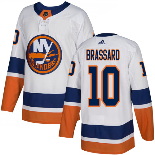 Adidas New York Islanders #10 Derek Brassard White Road Authentic Stitched Youth Jersey Youth