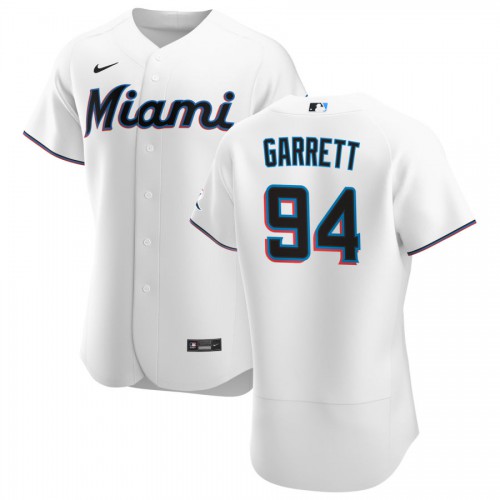 Miami Miami Marlins #94 Braxton Garrett Men's White Home 2020 Authentic Player Jersey Men's