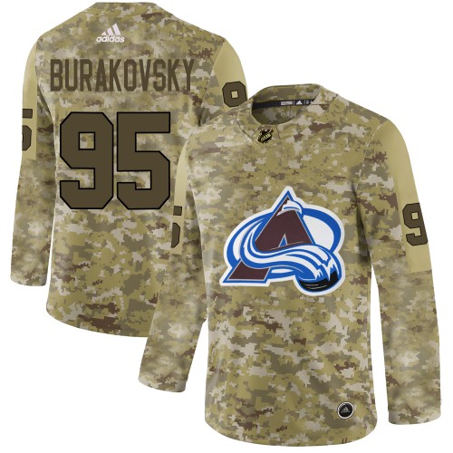 Adidas Colorado Avalanche #95 Andre Burakovsky Camo Authentic Stitched Jersey Men's